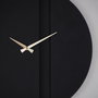 Wallity Block Metal Wall Clock - APS096 Negro y dorado